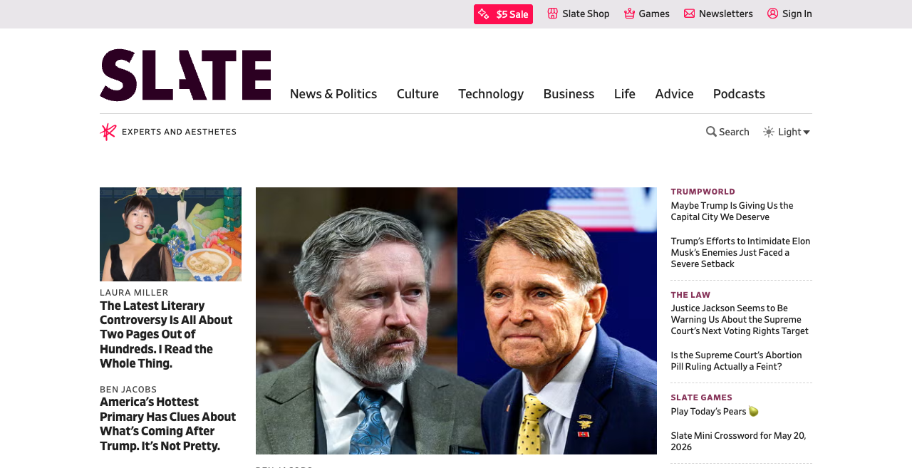 Chrome + Ghostery viewport on slate.com with the banner stripped by autoconsent
